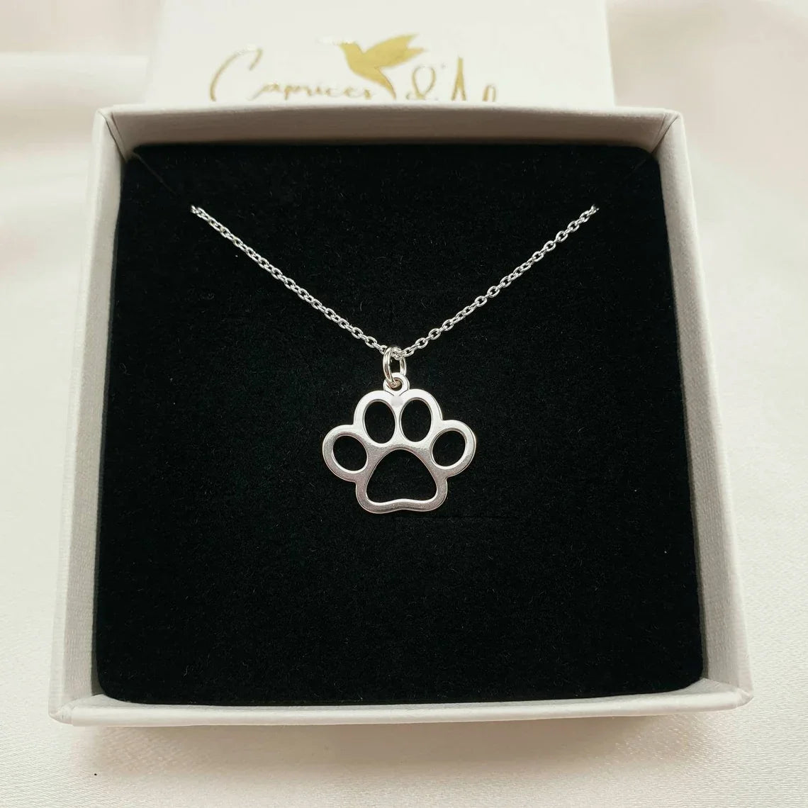 Paw Print Pendant Necklace