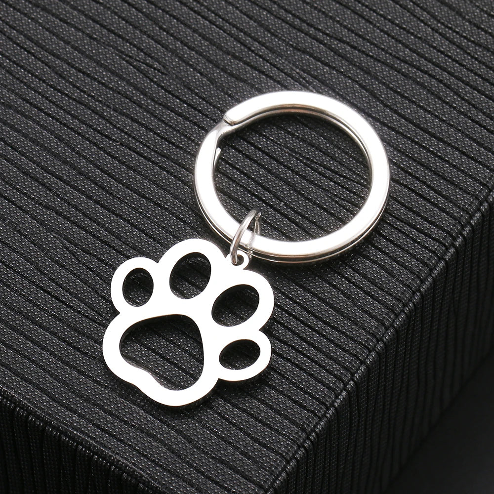 Paw Print Key Ring