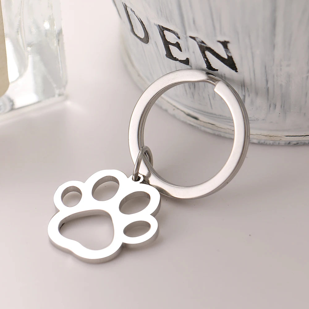 Paw Print Key Ring