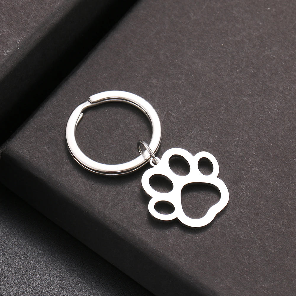 Paw Print Key Ring