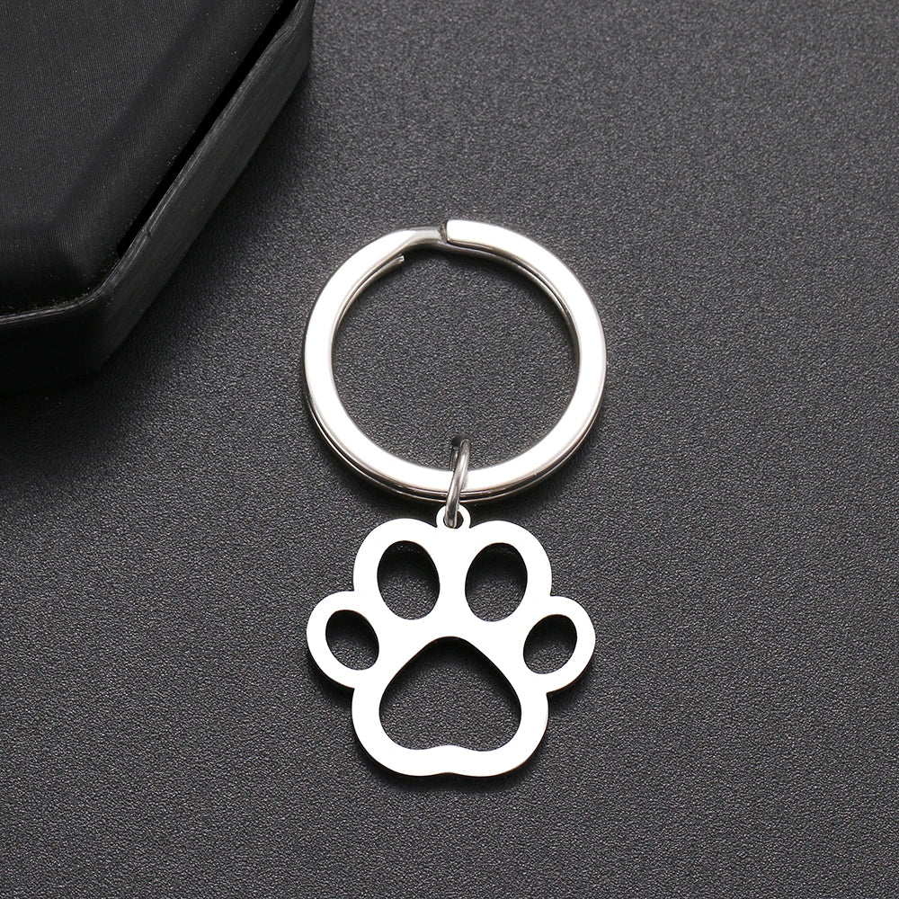 Paw Print Key Ring