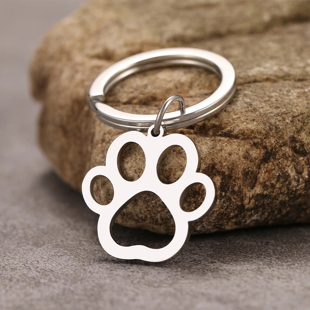 Paw Print Key Ring