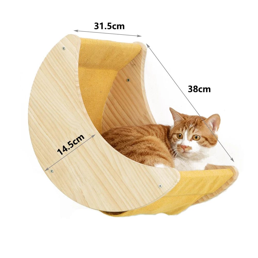 Innovative Moon-Shaped Cat Wall Shelves: Elevate Your Feline's Living Space