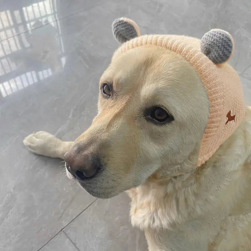 Cosy Dog Ear Protection Hat - Winter Knit Earmuffs & Anxiety Relief