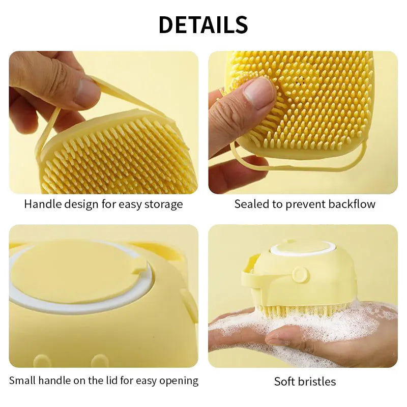 Gentle Silicone Pet Bath Brush