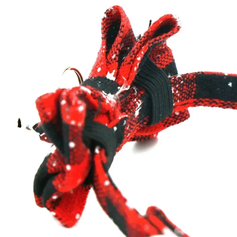 Christmas Plaid Pet Collar with Bell