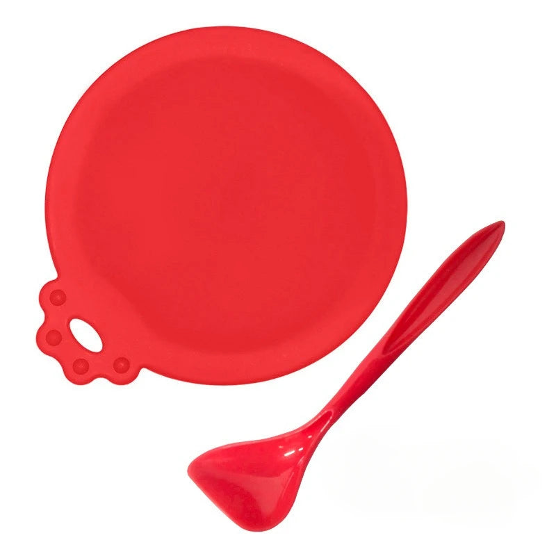 Universal Pet Food Can Covers & Spoon Set