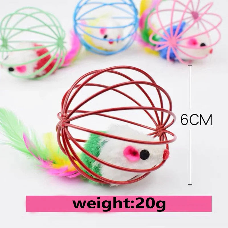 Interactive Colourful Mouse Cage Toy