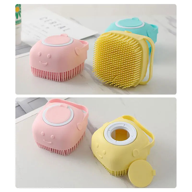 Gentle Silicone Pet Bath Brush