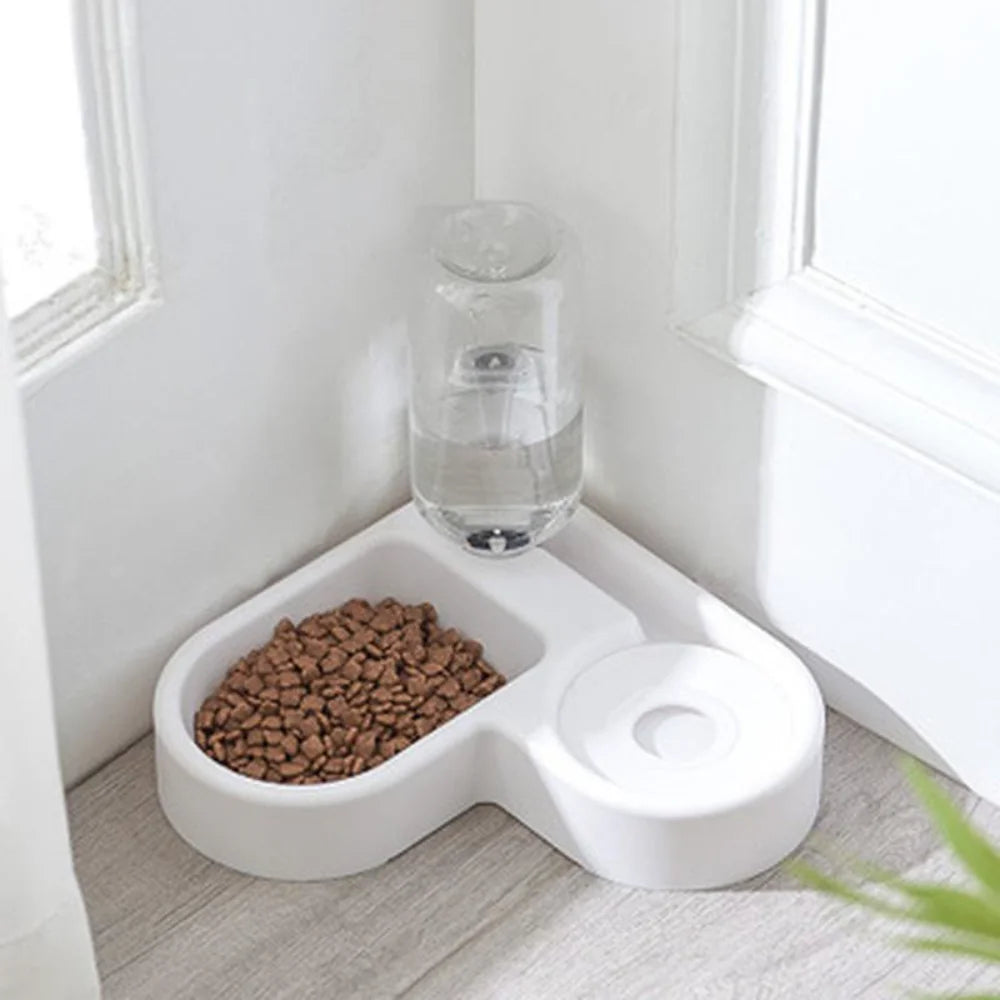 Auto-Refill Pet Water Dispenser with Food Bowl (500ml)
