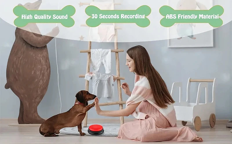 Interactive Voice Recording Pet Button: Perfect for Training & Communication