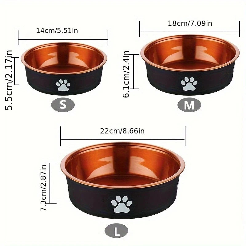 Anti-Slip Stainless Steel Pet Bowls: Comfort and Convenience for Dogs of All Sizes
