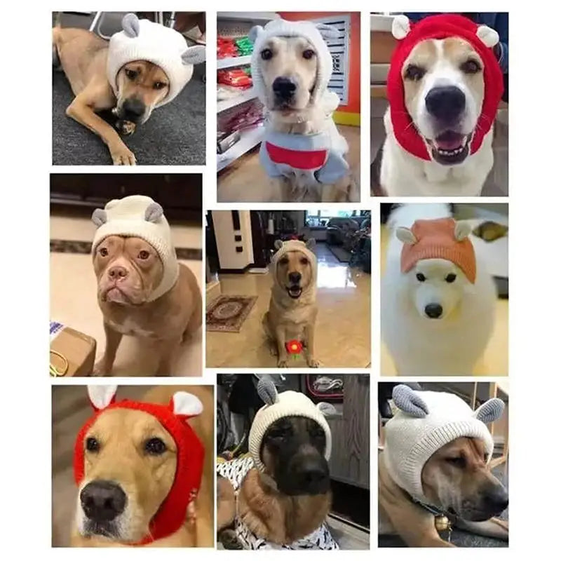Cosy Dog Ear Protection Hat - Winter Knit Earmuffs & Anxiety Relief