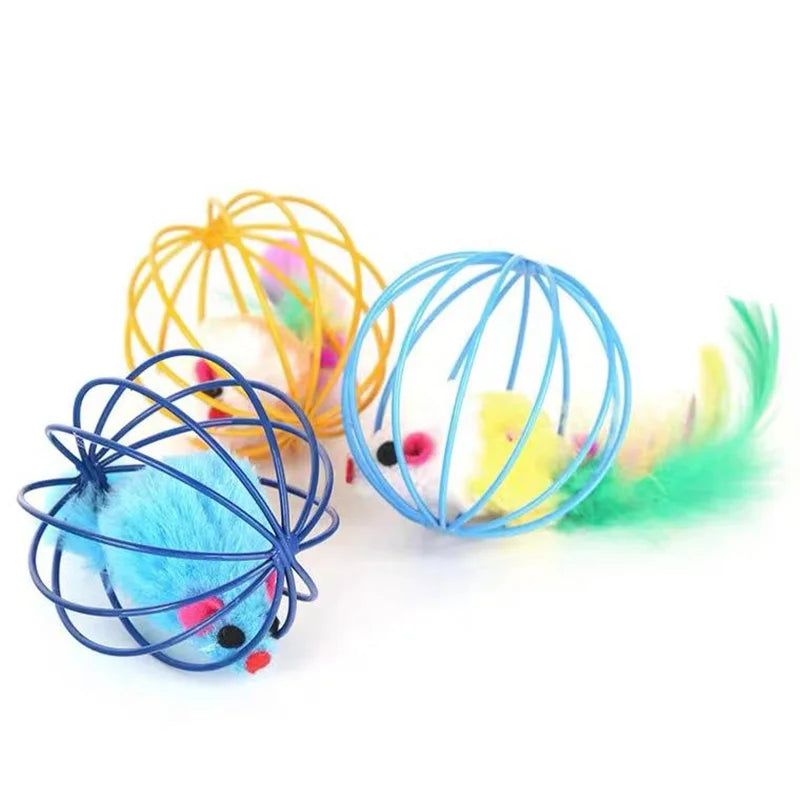 Interactive Colourful Mouse Cage Toy