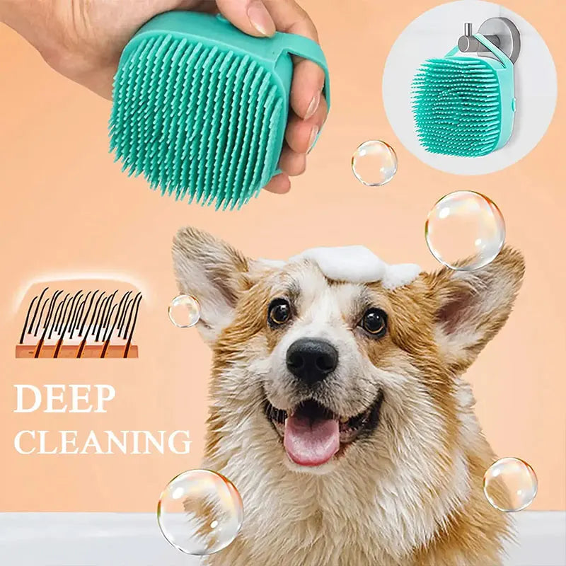 Gentle Silicone Pet Bath Brush