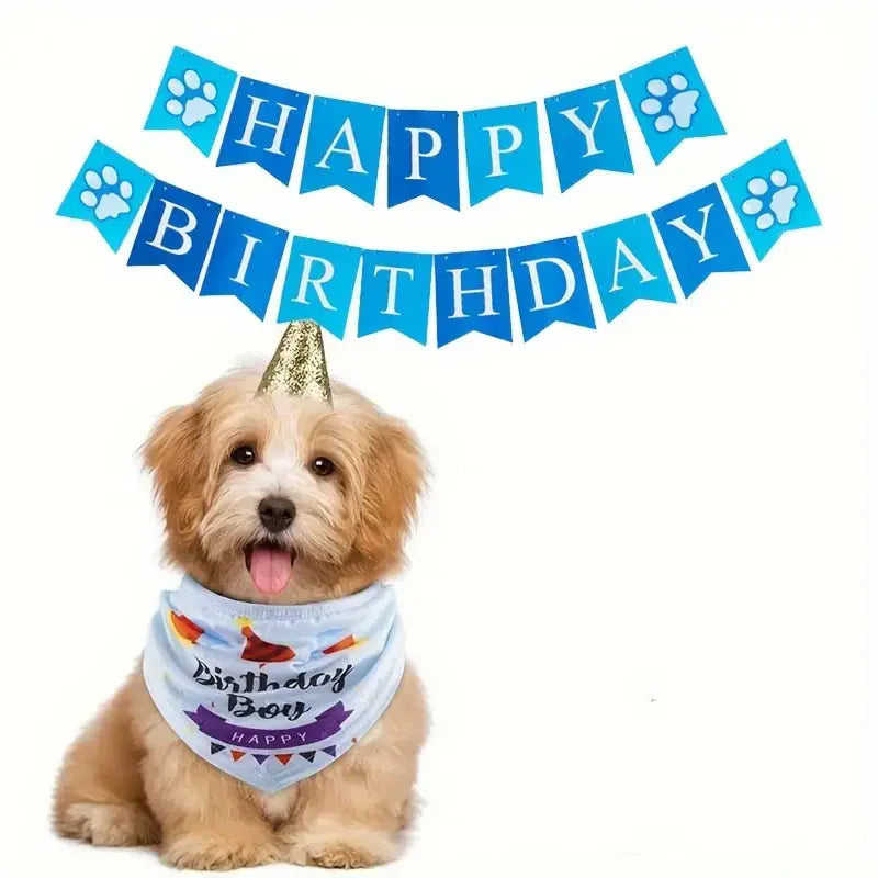 Paw Print Birthday Banner