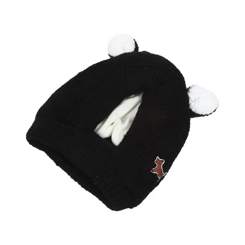 Cosy Dog Ear Protection Hat - Winter Knit Earmuffs & Anxiety Relief