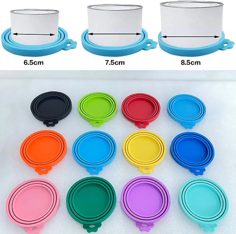 Universal Pet Food Can Covers & Spoon Set