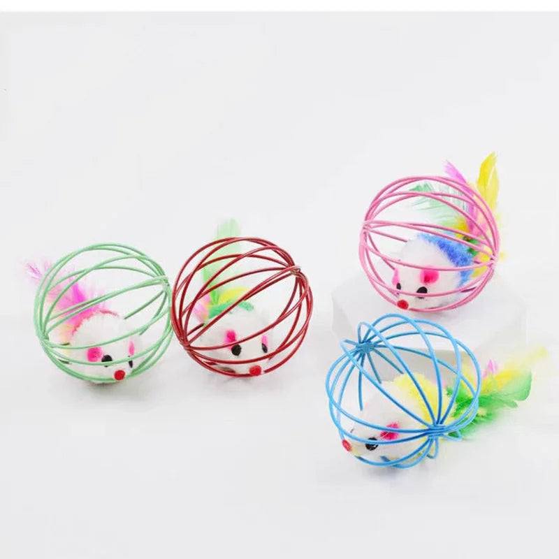 Interactive Colourful Mouse Cage Toy
