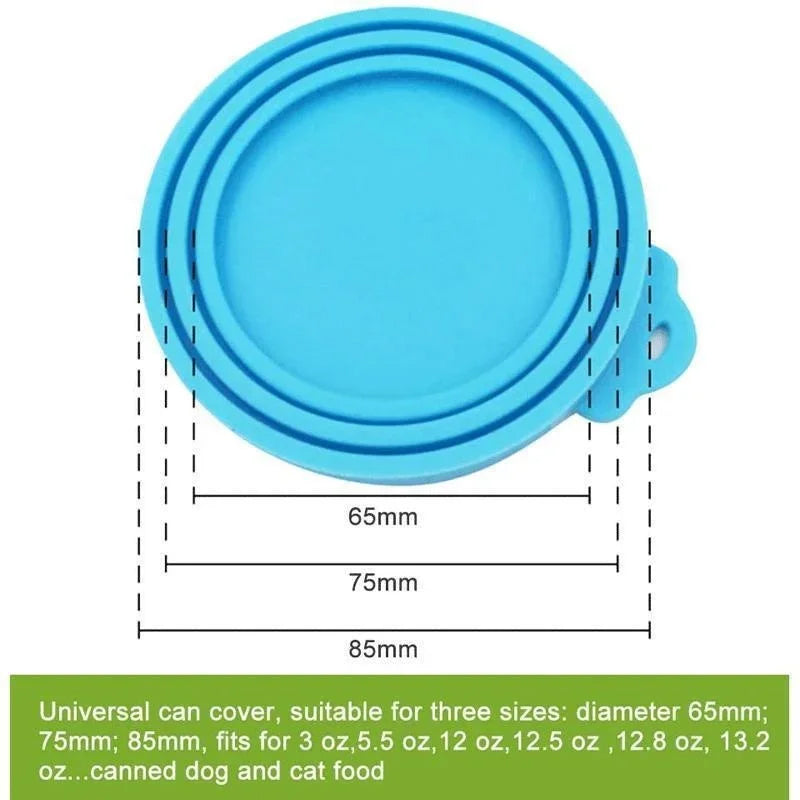 Universal Pet Food Can Covers & Spoon Set