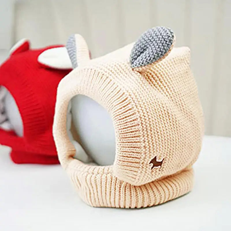 Cosy Dog Ear Protection Hat - Winter Knit Earmuffs & Anxiety Relief