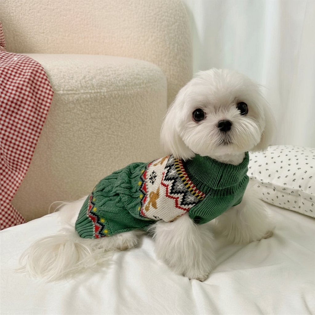 Knitted Pet Christmas Jumper