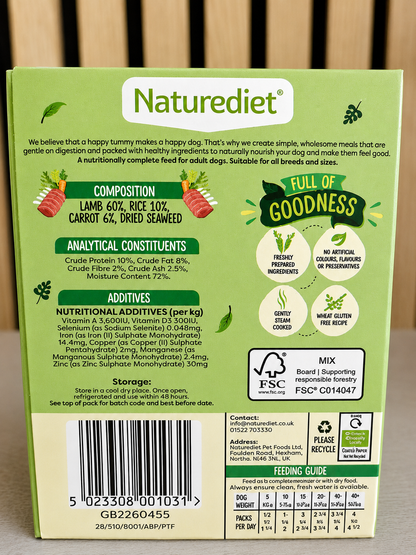 Naturediet Feel Good Lamb - Wet Dog Food