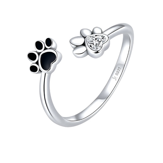 Paw Print Ring - Sterling Silver Style