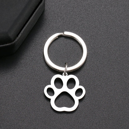 Paw Print Key Ring