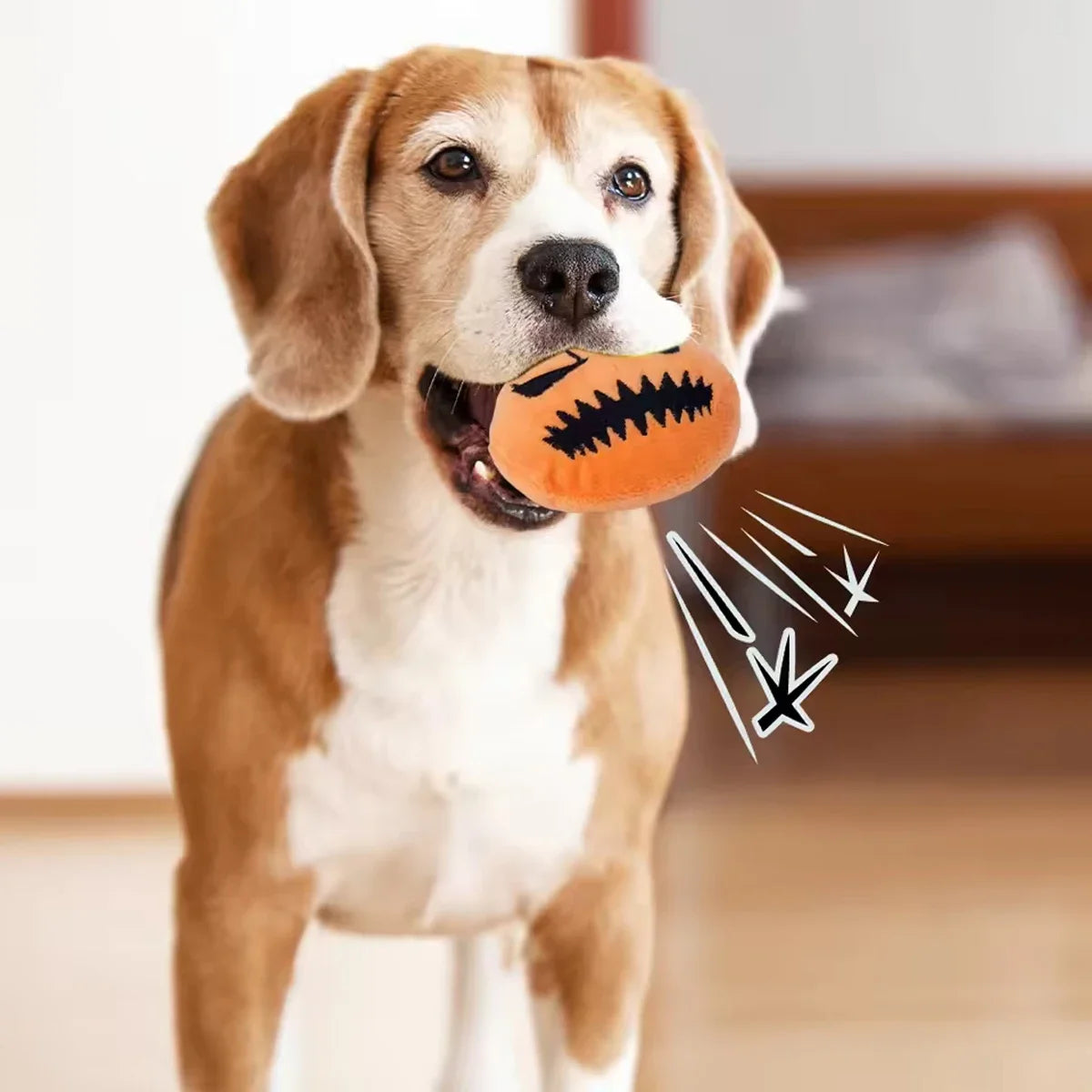 Halloween Pumpkin Plush Dog Toy