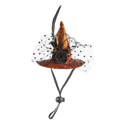 Halloween Witch Hat for Pets – Cat & Small Dog Costume Accessory