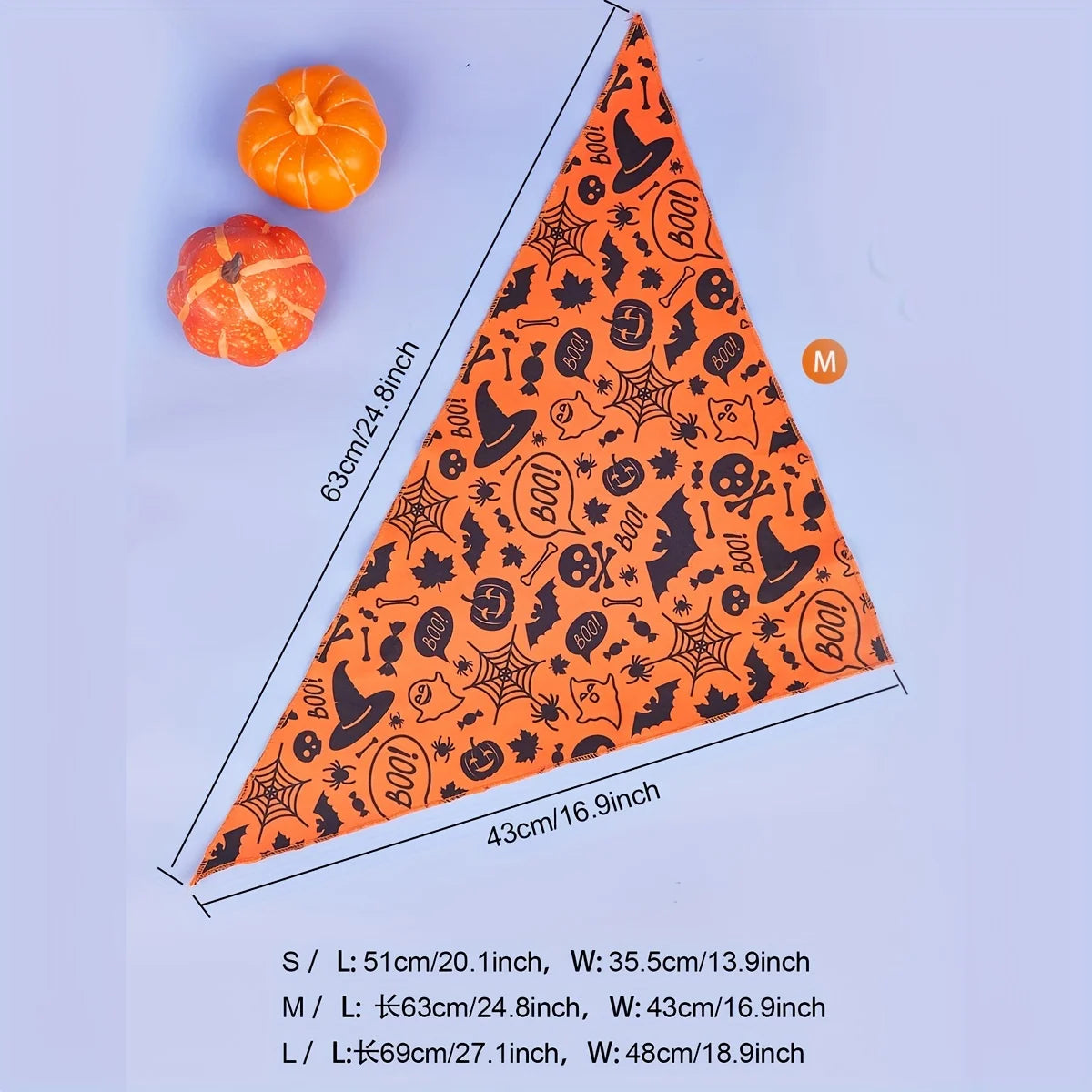 Halloween Dog Bandana – Pumpkin & Skeleton Scarf Designs