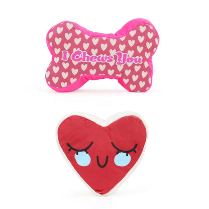 Valentine Squeaky Dog Toys (2-Pack)