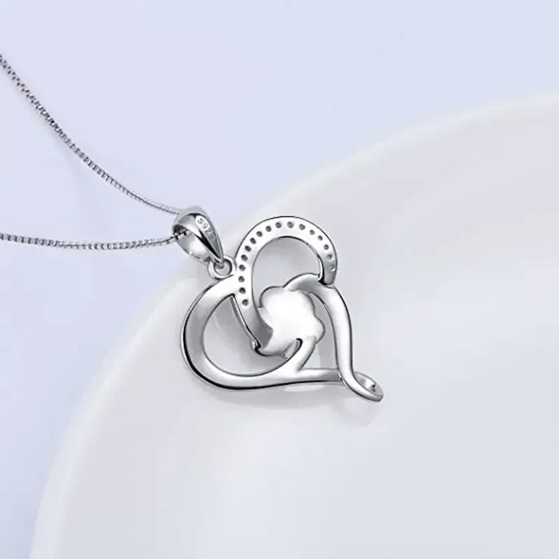 Paw Print Heart Necklace