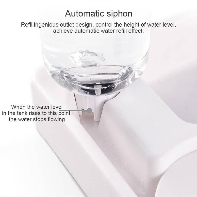 Auto-Refill Pet Water Dispenser with Food Bowl (500ml)