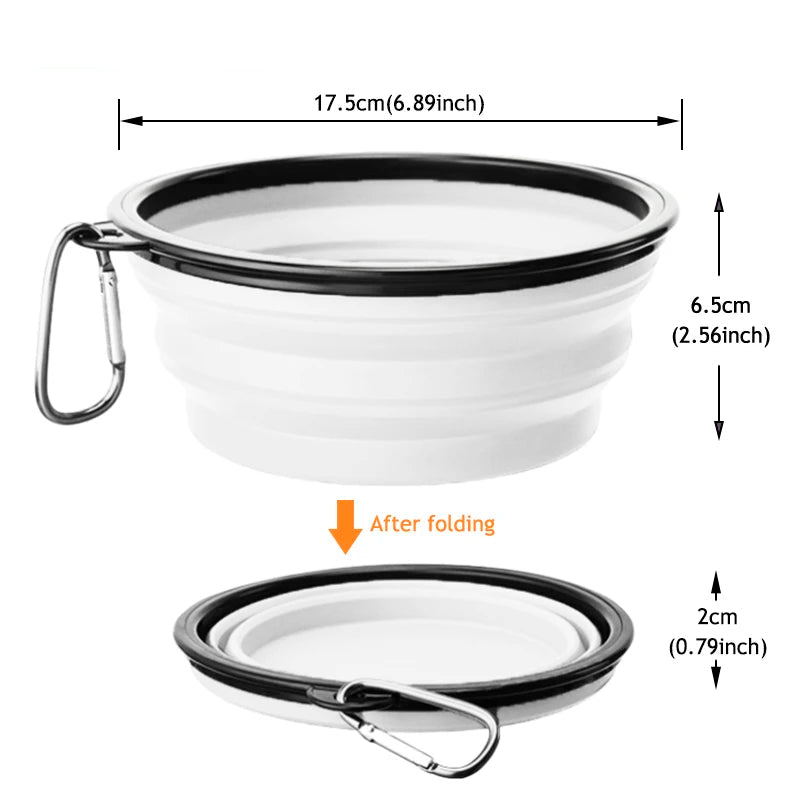 Collapsible Silicone Pet Bowl - 1000ml