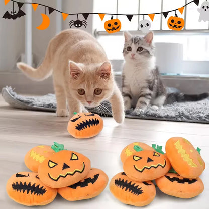 Halloween Pumpkin Plush Dog Toy
