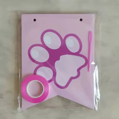 Paw Print Birthday Banner