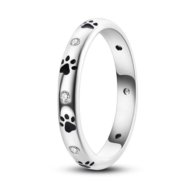 Paw Print Band Ring