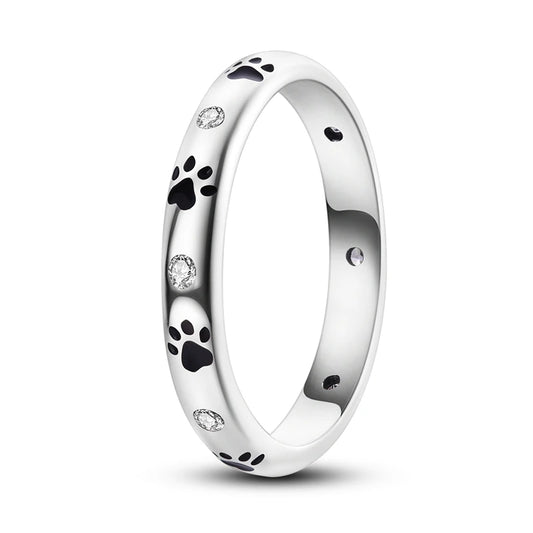Paw Print Band Ring