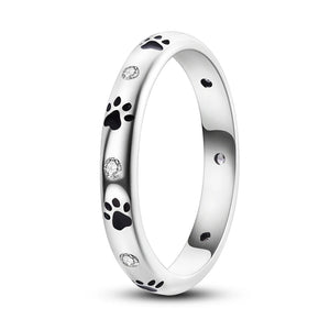Paw Print Band Ring