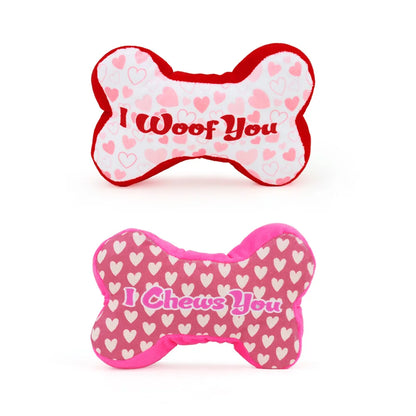Valentine Squeaky Dog Toys (2-Pack)