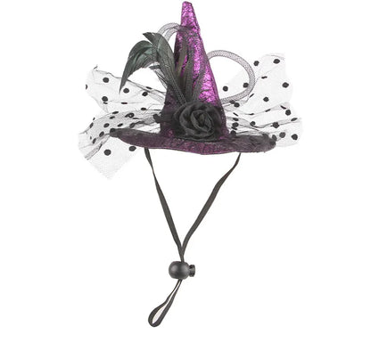 Halloween Witch Hat for Pets – Cat & Small Dog Costume Accessory