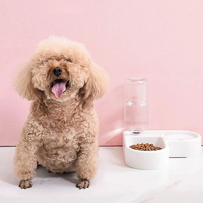 Auto-Refill Pet Water Dispenser with Food Bowl (500ml)