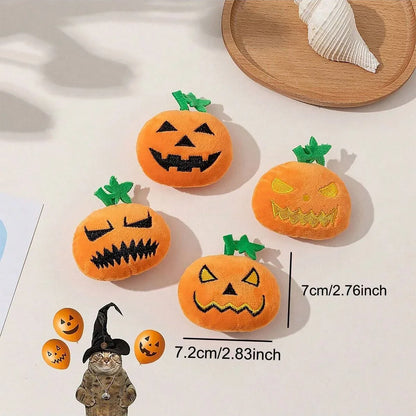 Halloween Pumpkin Plush Dog Toy